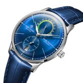 REEF TIGER 42MM Blue Dial Business Automatic Mechanical Watches - Men's Business Leather Watches From RGA82B0-3